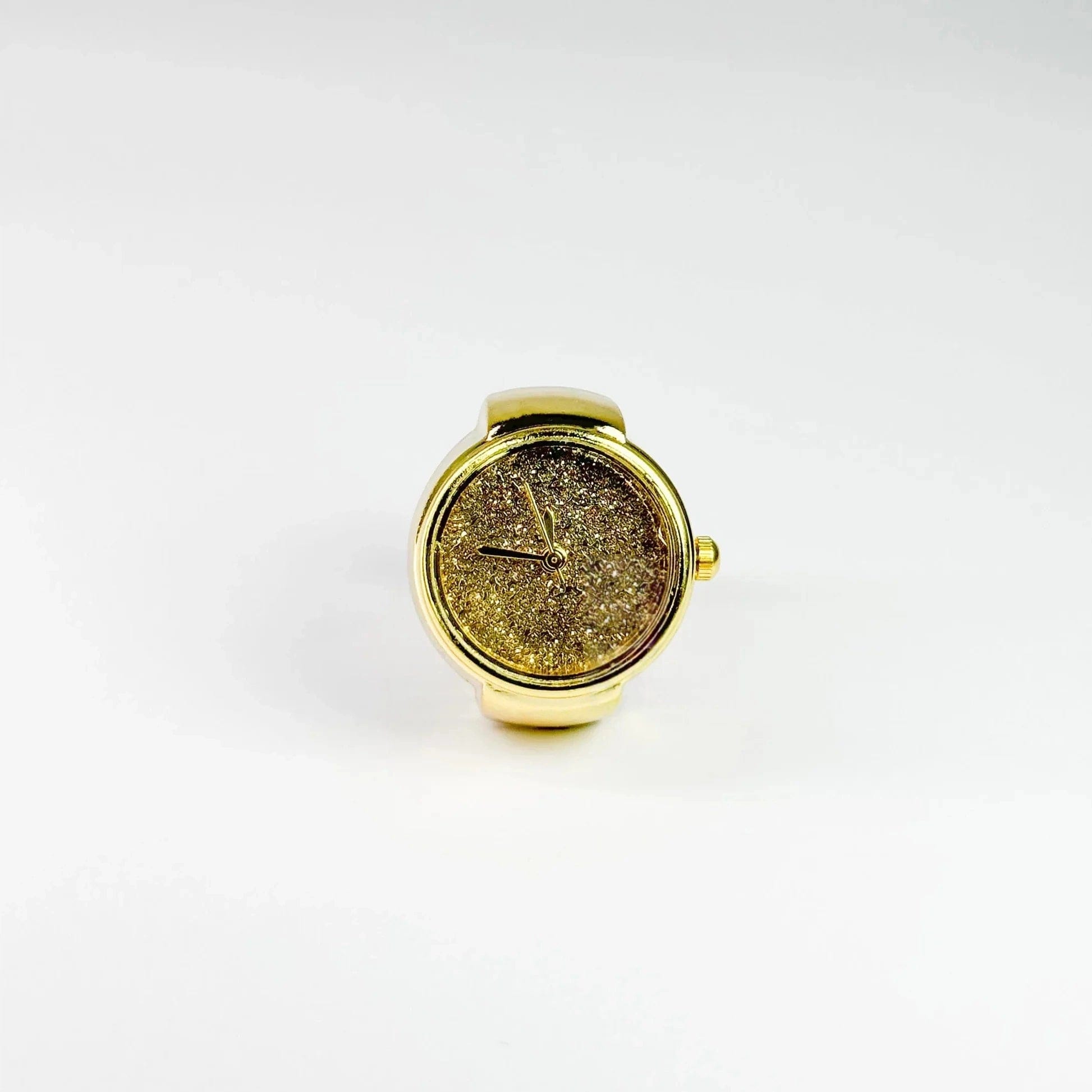 Bague Montre Dorée - Cadran Pailleté